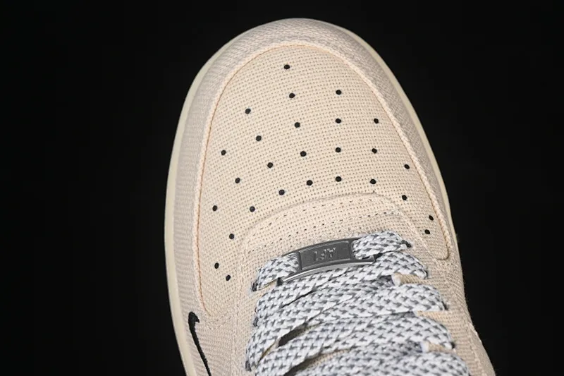 All categories Nk Air Force 1 Air Force series Nk Air Force 1 Low Air Force low-top Nike Air Force 1'07 Low Stusi co-branded beige canvas Air Force 1 low-top casual sneakers XX3168-155